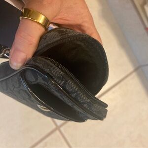 Coach Black Wristlet Clutch